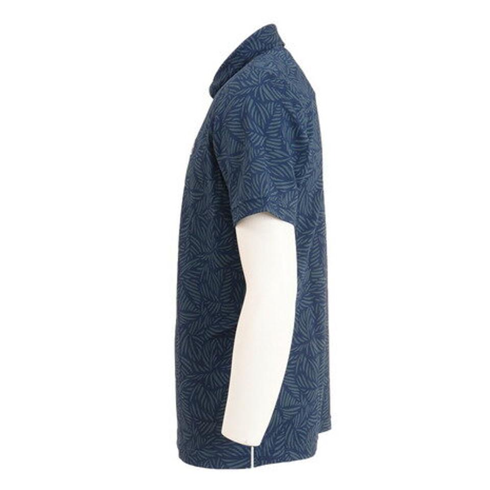 マンシングウエア(MUNSING WEAR) ゴルフウェア アウトラスト鹿の子リーフ柄半袖シャツ MGMTJA01CH NV00 (メンズ)