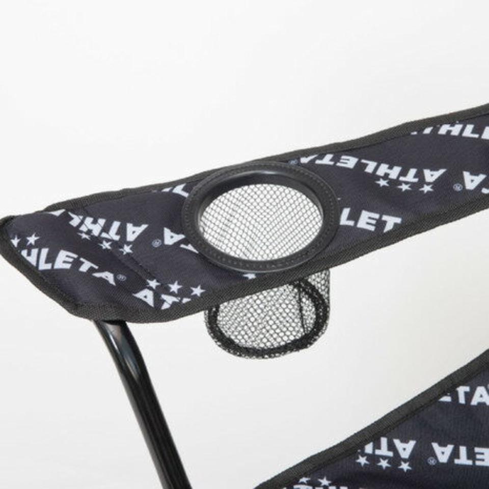 アスレタ（ATHLETA）（メンズ、レディース）スポーツ観戦 椅子 チェア アームチェア 折りたたみ 5290 BLK サッカー 運動会 レジャー