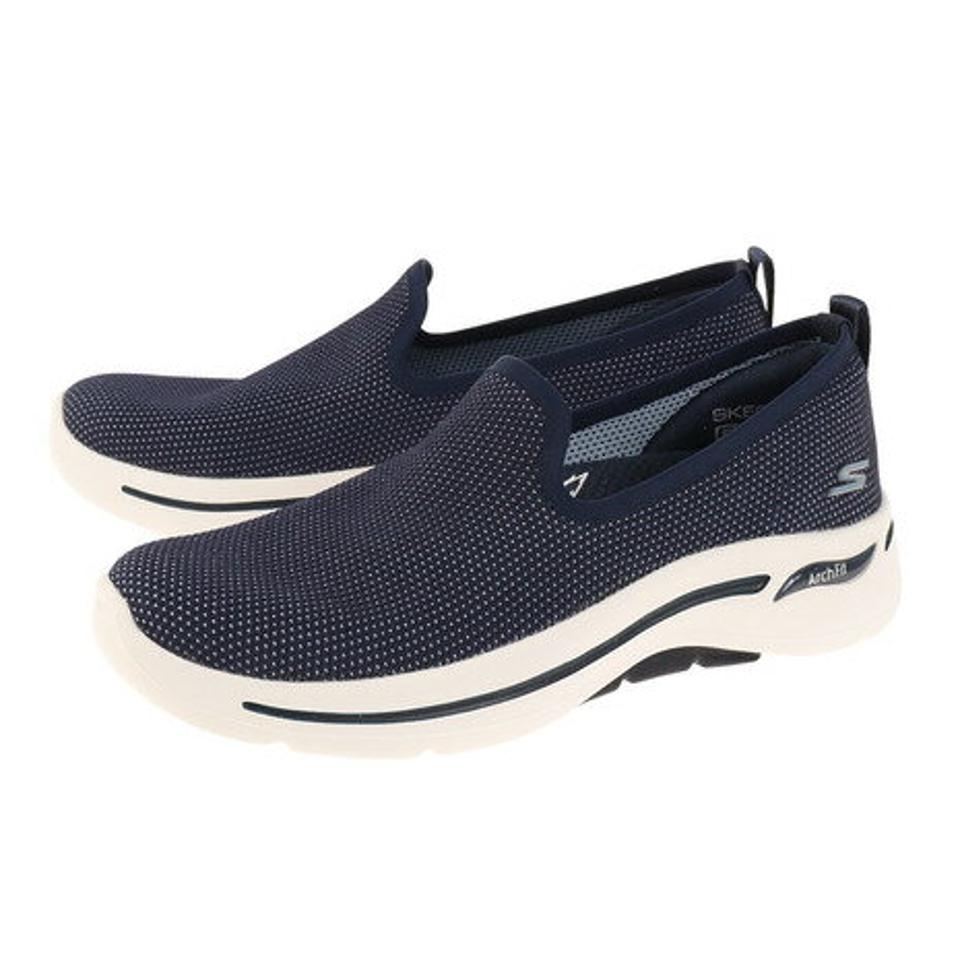 スケッチャーズ（SKECHERS）（レディース） スニーカー ゴーウォークアーチフィットスペース GO WALK ARCH FIT SPACE ネイビー ブラック 124855 ウォーキング