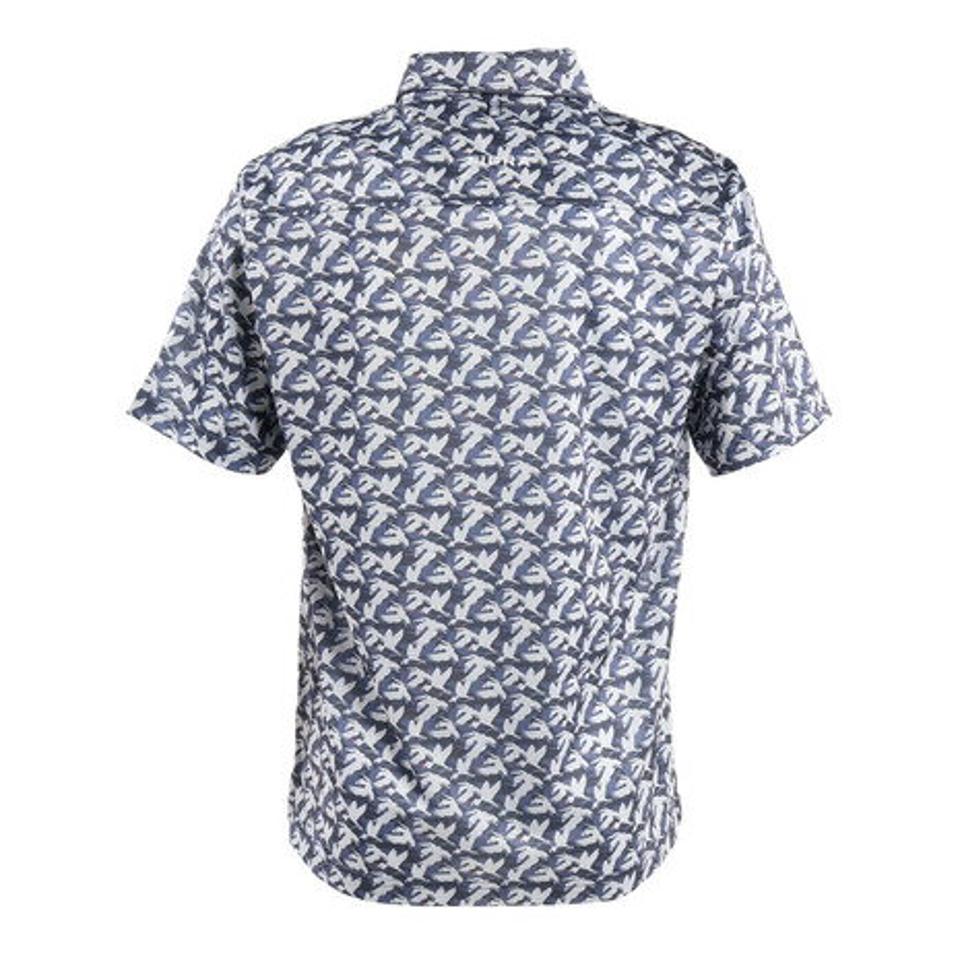 フィドラ(FIDRA)(メンズ)ゴルフウェア 接触冷感 吸水 速乾 ストレッチ バードプリント 半袖ポロシャツ FD5MTG15