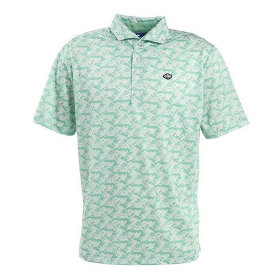 フィドラ(FIDRA) ゴルフウェア バードプリント 半袖ポロシャツ FD5MTG15 GRN (メンズ)