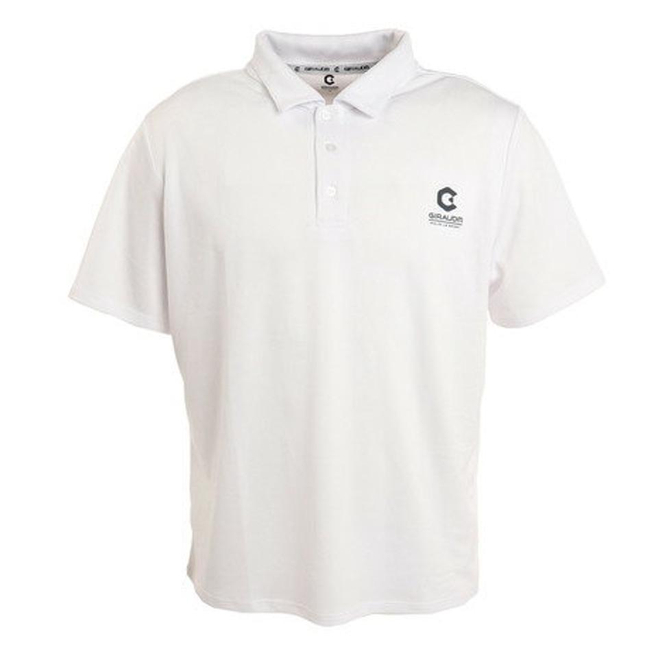 ジローム(GIRAUDM) ドライプラスクール メッシュプリントポロシャツ CT2S3348-TR863-DGSD WHT (メンズ)