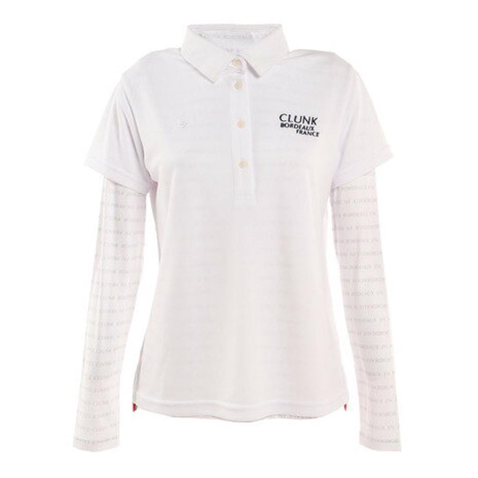 クランク(CLUNK)(レディース)ゴルフウェア 長袖 吸汗 速乾 アンダーセットハイネック ポロシャツ CL5MUG05