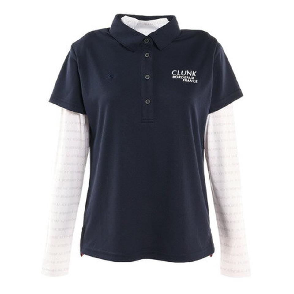 クランク(CLUNK)(レディース)ゴルフウェア アンダーセット ハイネックポロシャツ CL5MUG05 NVY