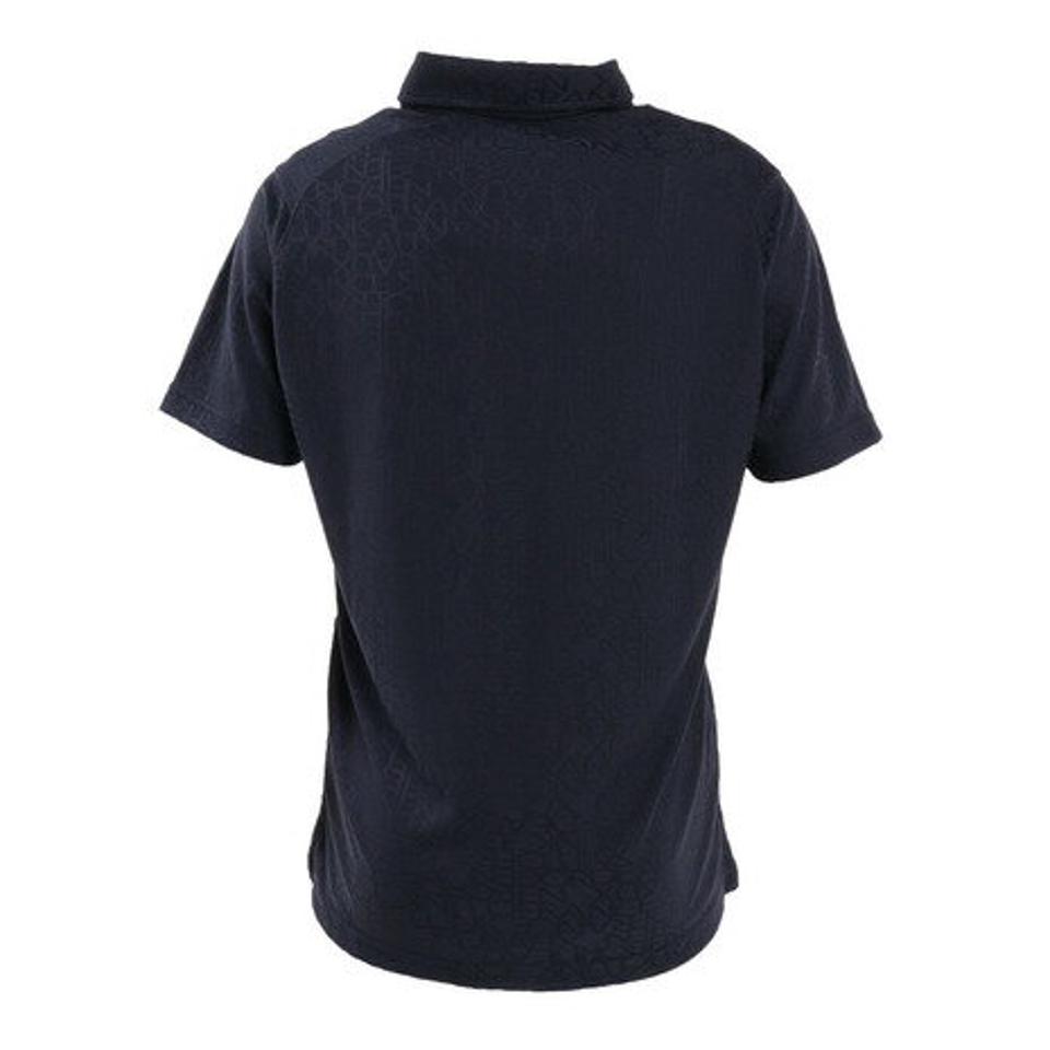 クランク(CLUNK)(メンズ)ゴルフウェア ジャガード ドライプラス半袖ポロシャツ CL5MTG03 NVY