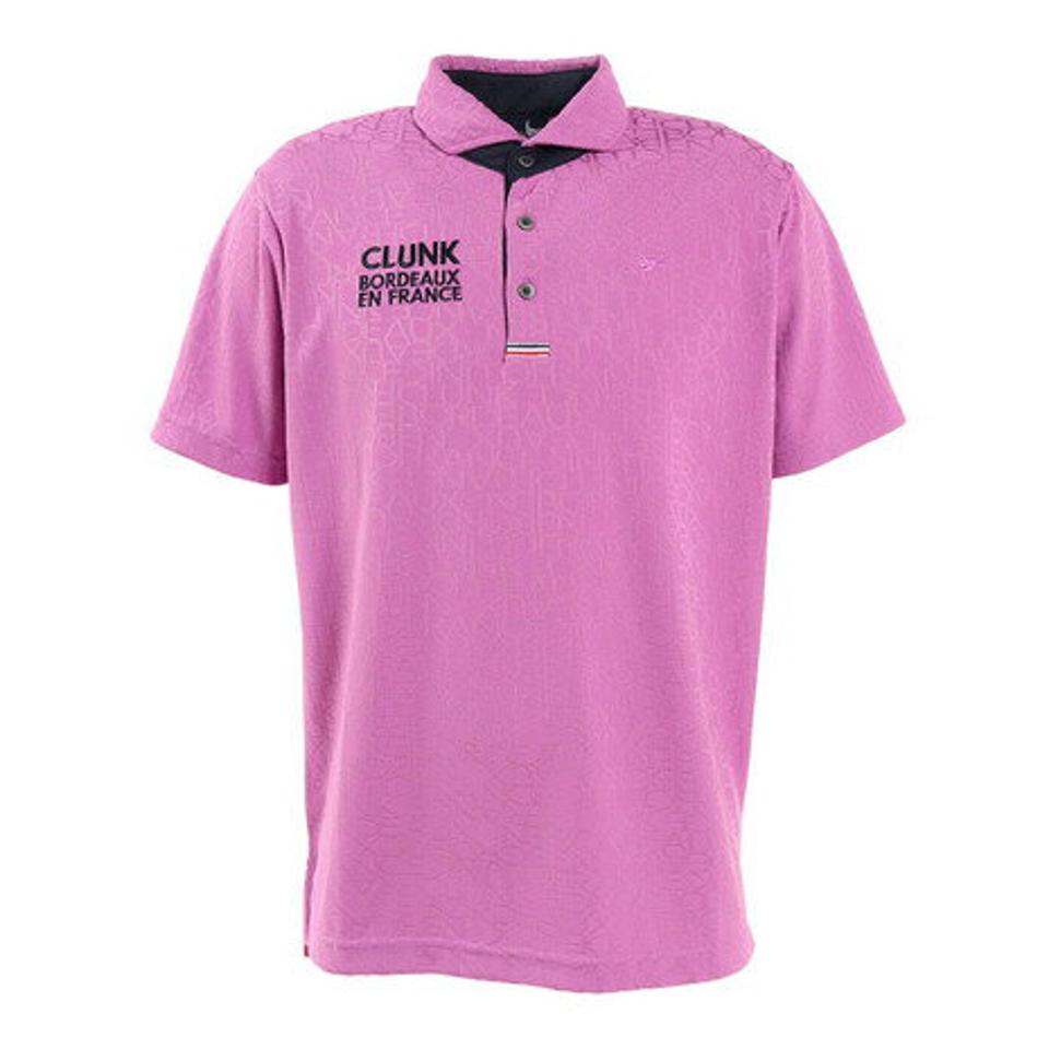 クランク(CLUNK)(メンズ)ゴルフウェア 吸汗 速乾 ジャガード ドライプラス半袖ポロシャツ CL5MTG03