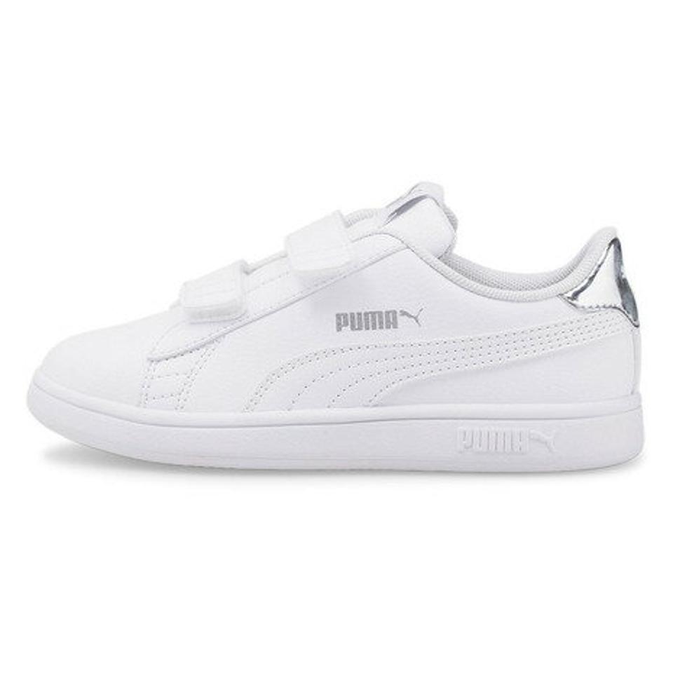 【20%OFFクーポン対象！5/15まで】プーマ（PUMA）（キッズ）ジュニアスニーカー ガールズ スポーツシューズ プーマスマッシュV2ミラーメタリックV 383766