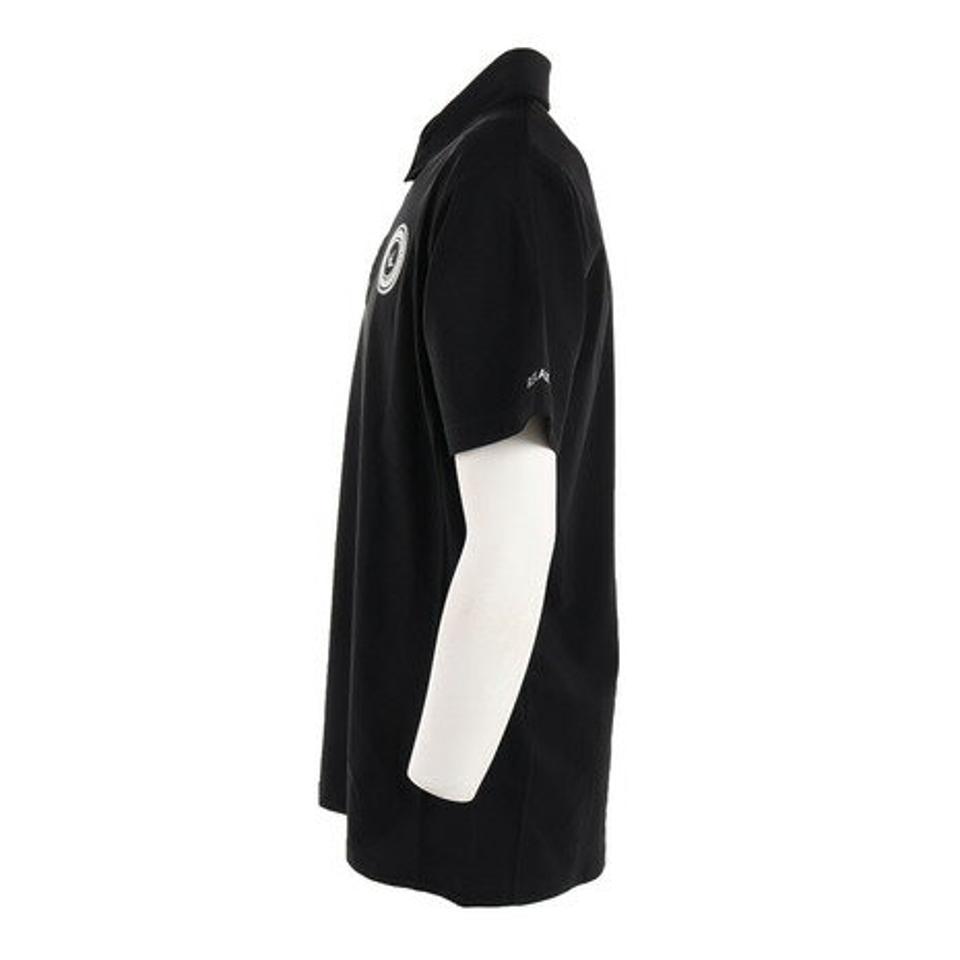 1PIU1UGUALE3 RELAX(1PIU1UGUALE3 RELAX) ゴルフウェア 軽快 ストレッチ バックロゴ 半袖ポロシャツ USH-22005 black (メンズ)