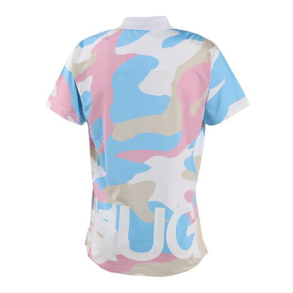 1PIU1UGUALE3 RELAX（1PIU1UGUALE3 RELAX） ゴルフウェア 軽快 ストレッチ カモ柄 半袖ポロシャツ USH-22003 pink （メンズ）