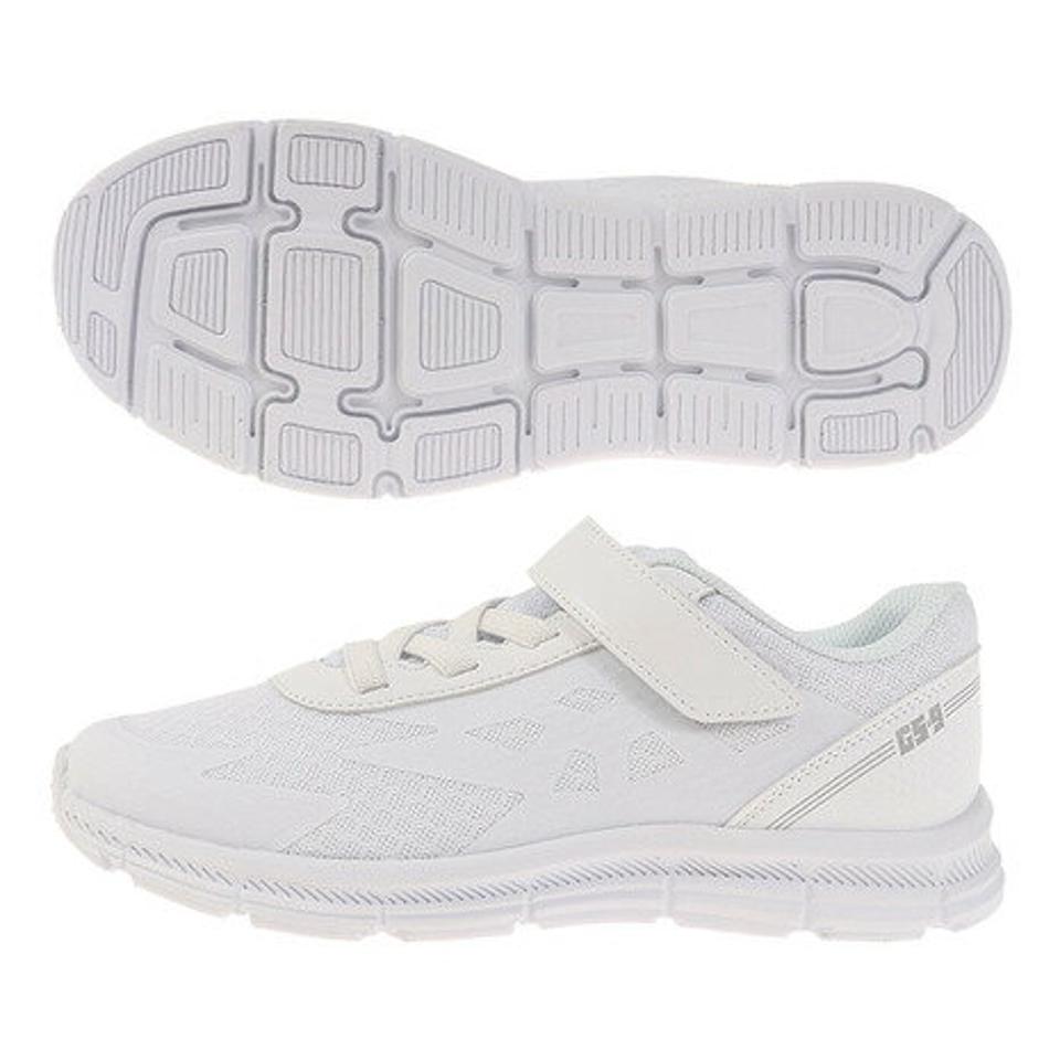 GS-9（GS-9）（キッズ）ジュニア ランニングシューズ 白 GSー001 WHT 793GS2MS6000 WHT スニーカー