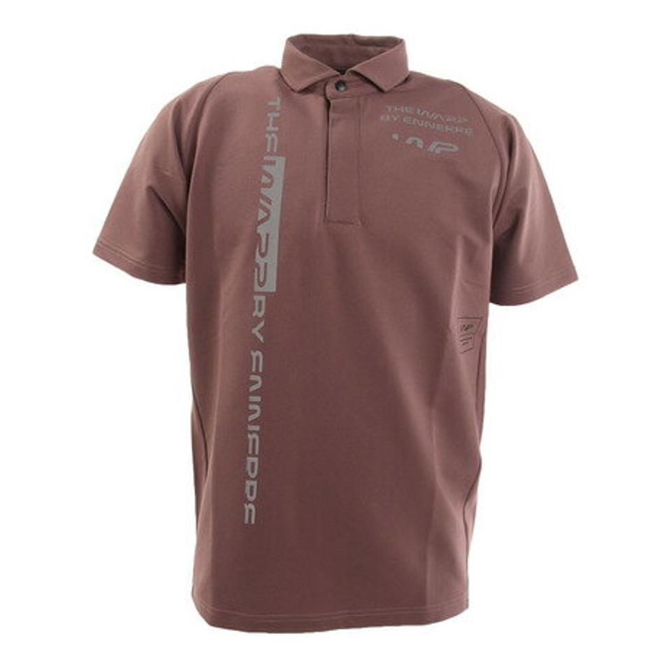 ザ・ワープ・バイ・エネーレ(The Warp By Ennerre)(メンズ)ゴルフウェア 半袖 吸汗 速乾 消臭 グラフィックジップポロシャツ WG5MTG10