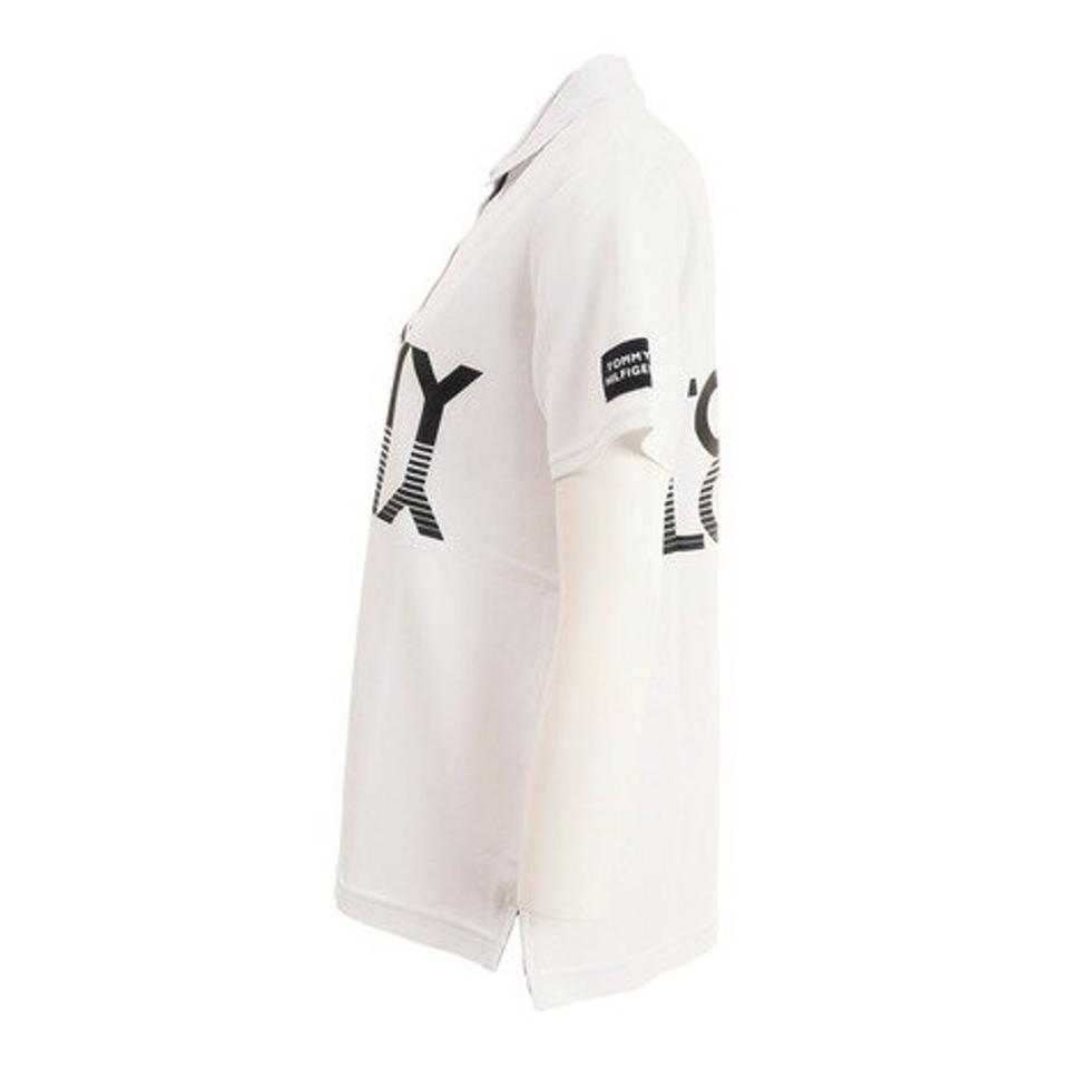 トミーヒルフィガー(TOMMY HILFIGER) ゴルフウェア 吸汗速乾 UVカット 抗菌防臭 TOMMYフロントロゴ 半袖ポロシャツ THLA235-WHT (レディース)