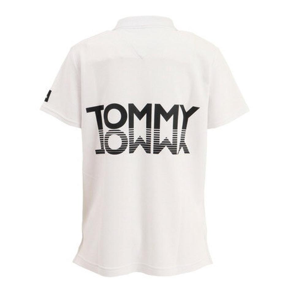トミーヒルフィガー(TOMMY HILFIGER) ゴルフウェア 吸汗速乾 UVカット 抗菌防臭 TOMMYフロントロゴ 半袖ポロシャツ THLA235-WHT (レディース)
