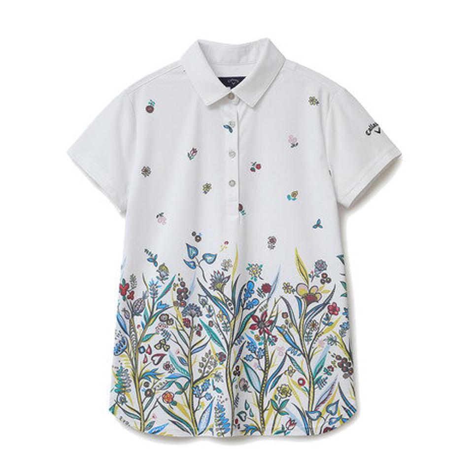 キャロウェイ(CALLAWAY) ゴルフウェア フラワープリントカノコ 半袖シャツ C22134202-1030 (レディース)