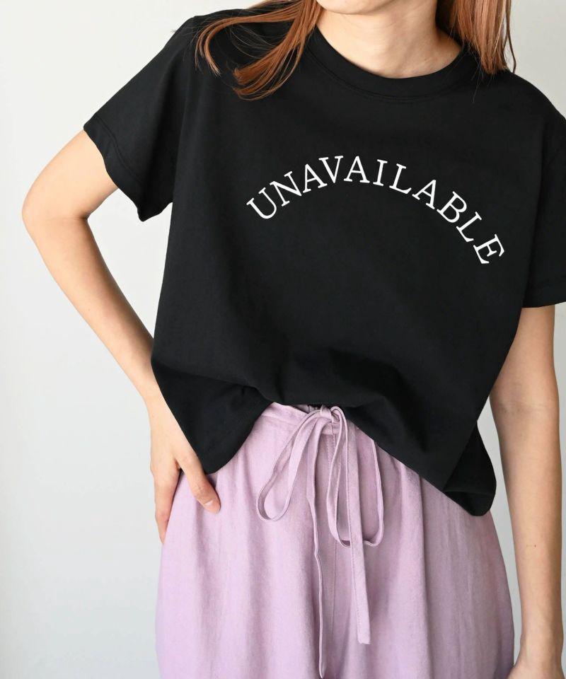 El mar(エルマール)"UNAVAILABLE"コンパクトTシャツ