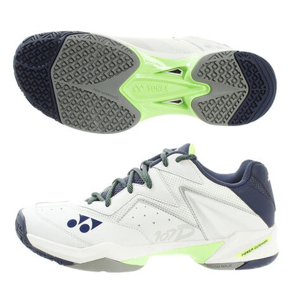 ヨネックス（YONEX） テニスシューズ オムニクレー パワークッション 107D ソフト OC SHT107D-100 （メンズ）