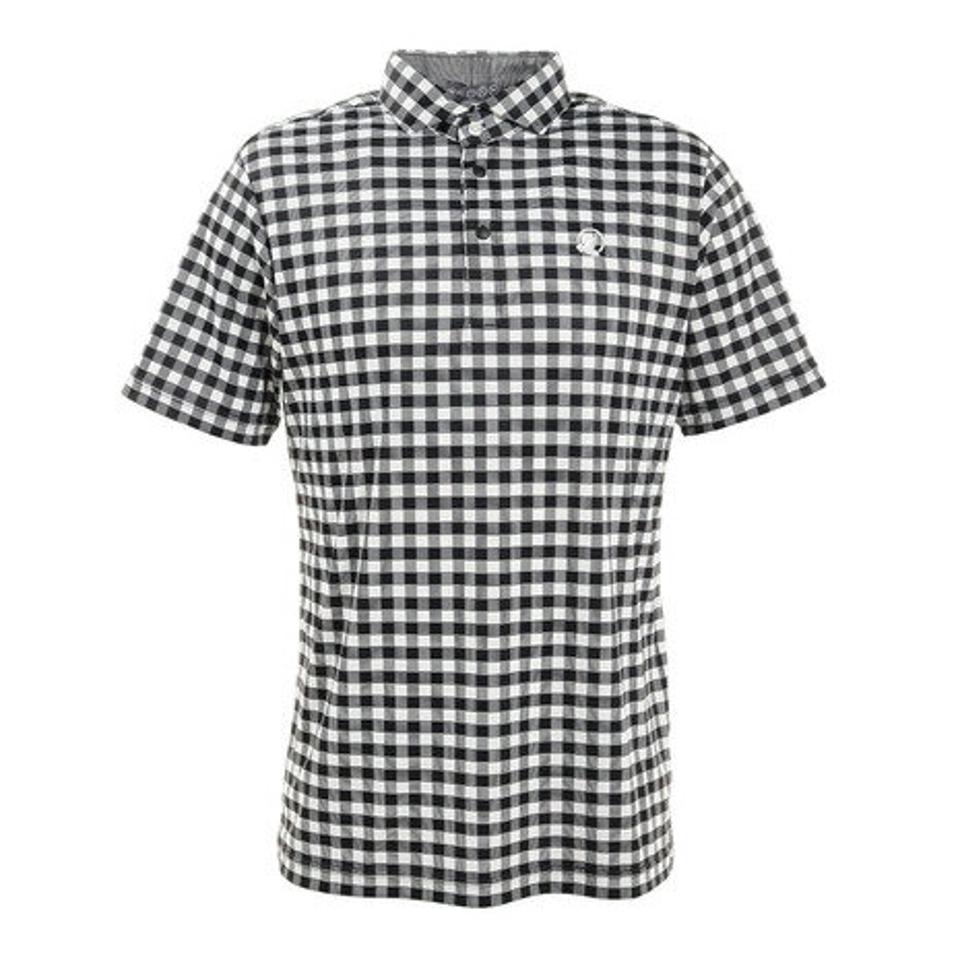本間ゴルフ(HONMA) ゴルフウェア ギンガムチェック半袖シャツ 031733126BK (メンズ)