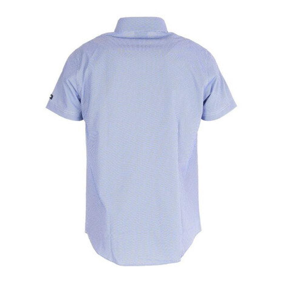 ルコック スポルティフ(Lecoq Sportif) ゴルフウェア ミニギンガム柄布帛半袖シャツ QGMRJA70-BL00 (メンズ)