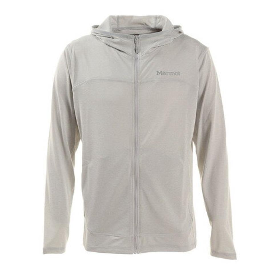 マーモット（Marmot） サンスクリーンライトフーディー ライトグレー TOMRJB65 LGY フルジップパーカー 長袖 カジュアル UVカット 吸水 速乾 上着 （メンズ）