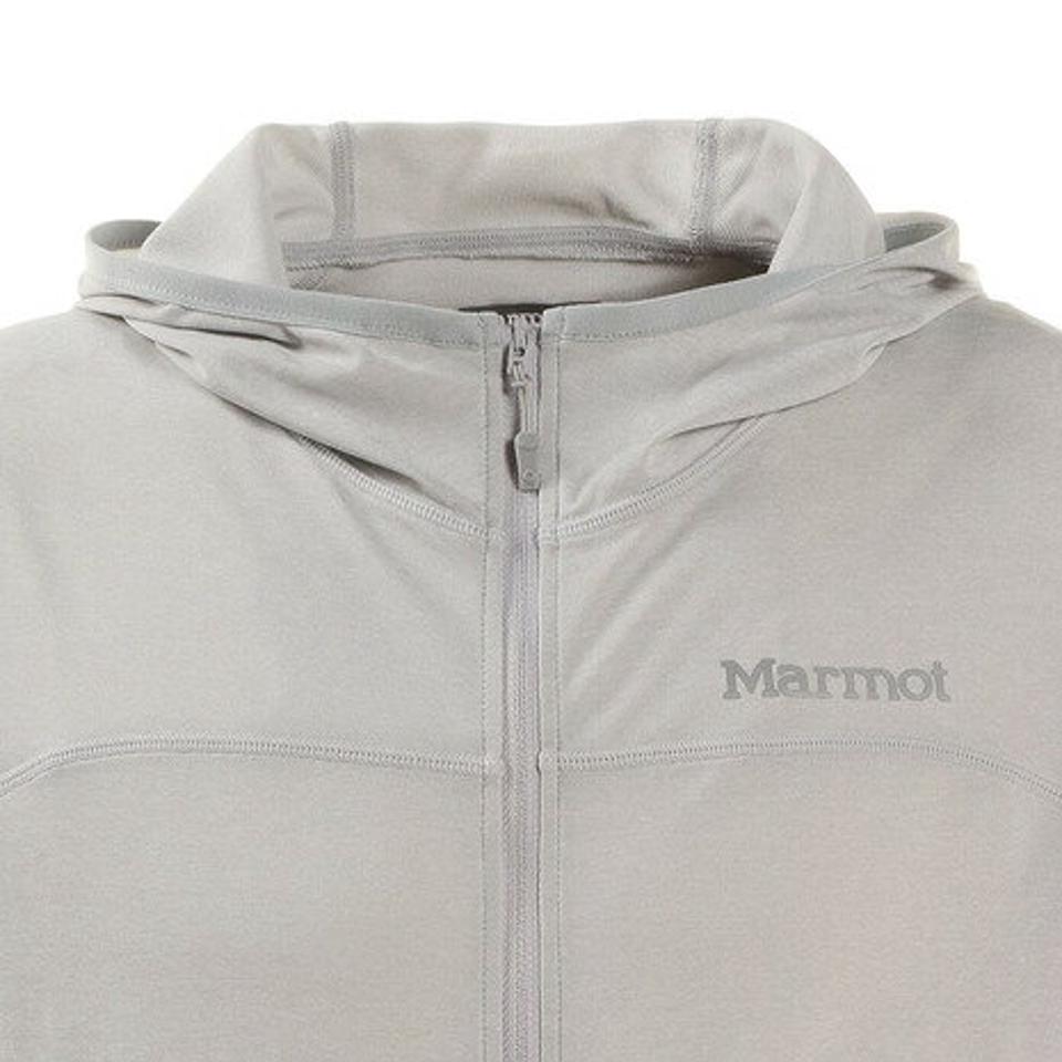 マーモット（Marmot） サンスクリーンライトフーディー ライトグレー TOMRJB65 LGY フルジップパーカー 長袖 カジュアル UVカット 吸水 速乾 上着 （メンズ）