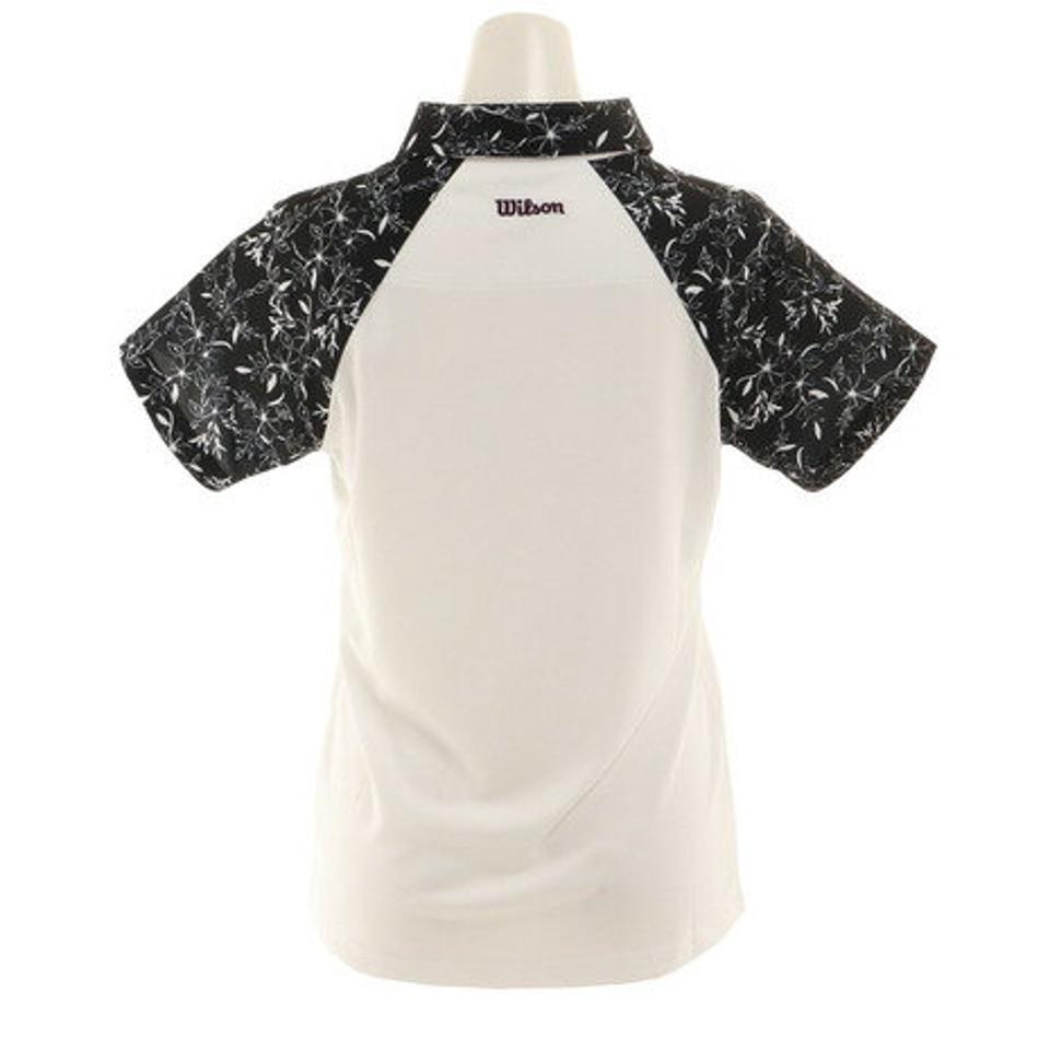 【10%OFFクーポン 対象ウェア2点以上購入で 5/5まで】ウイルソン(Wilson) テニスウェア レディース プリント半袖ポロシャツ 412296-PPL (レディース)