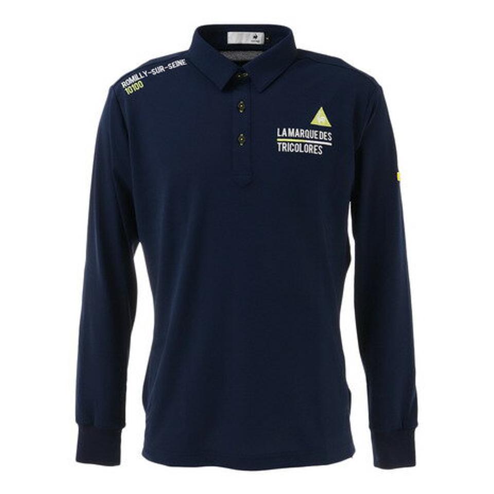 ルコック スポルティフ（Lecoq Sportif） ゴルフウェア ドライ鹿の子ストレッチ長袖シャツ QGMSJB06 NV00 （メンズ）