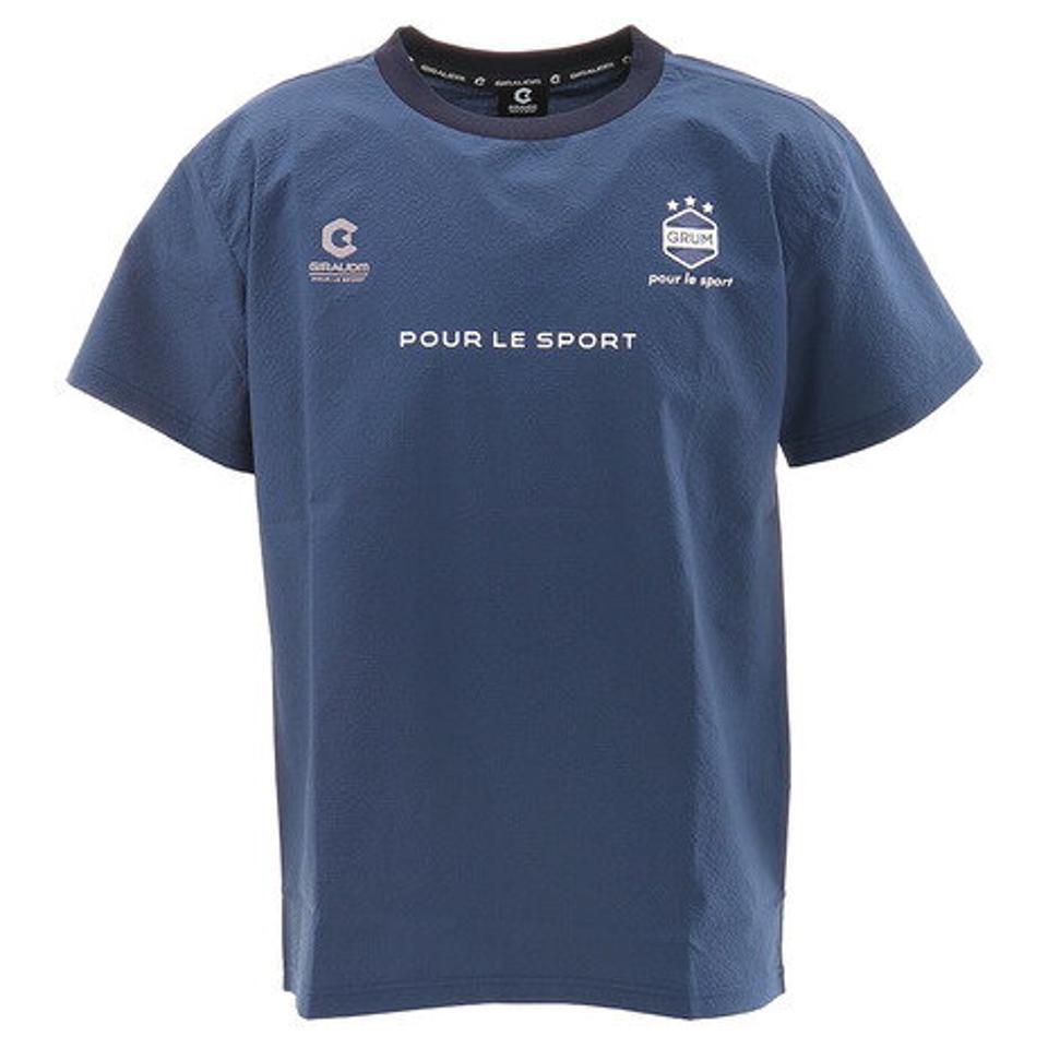ジローム(GIRAUDM) サッカー ウェア メンズ シアサッカー ハーフ ピステシャツ 741GM0ES9314 NVY (メンズ)