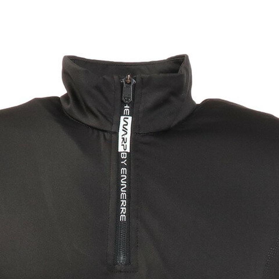ザ・ワープ・バイ・エネーレ（The Warp By Ennerre）（メンズ）ゴルフウェア 吸水 速乾 ワープドライ 半袖メッシュジップシャツ WB5KTG12 BLK