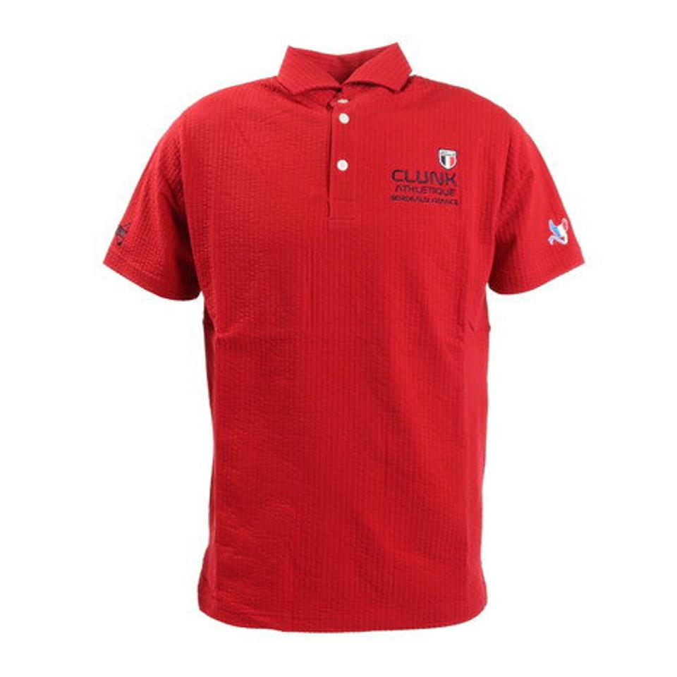クランク(CLUNK) ゴルフ ポロシャツ ストレッチサッカーベーシックポロシャツ CL5KTG12 RED (メンズ)