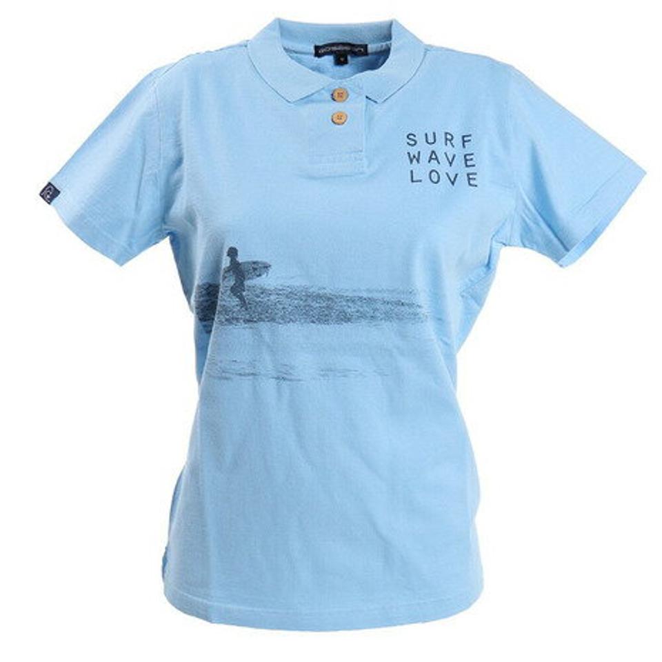 ROSASEN ゴルフウェア ポロシャツ レディース U-SKEコラボ フォトプリント半袖ポロシャツ 045-22446-091 (レディース)