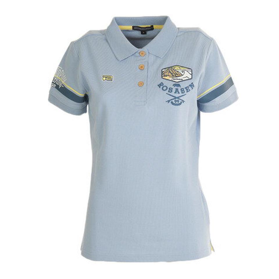 ROSASEN ゴルフウェア ロゴ盛半袖シャツ 045-22244-091 (レディース)