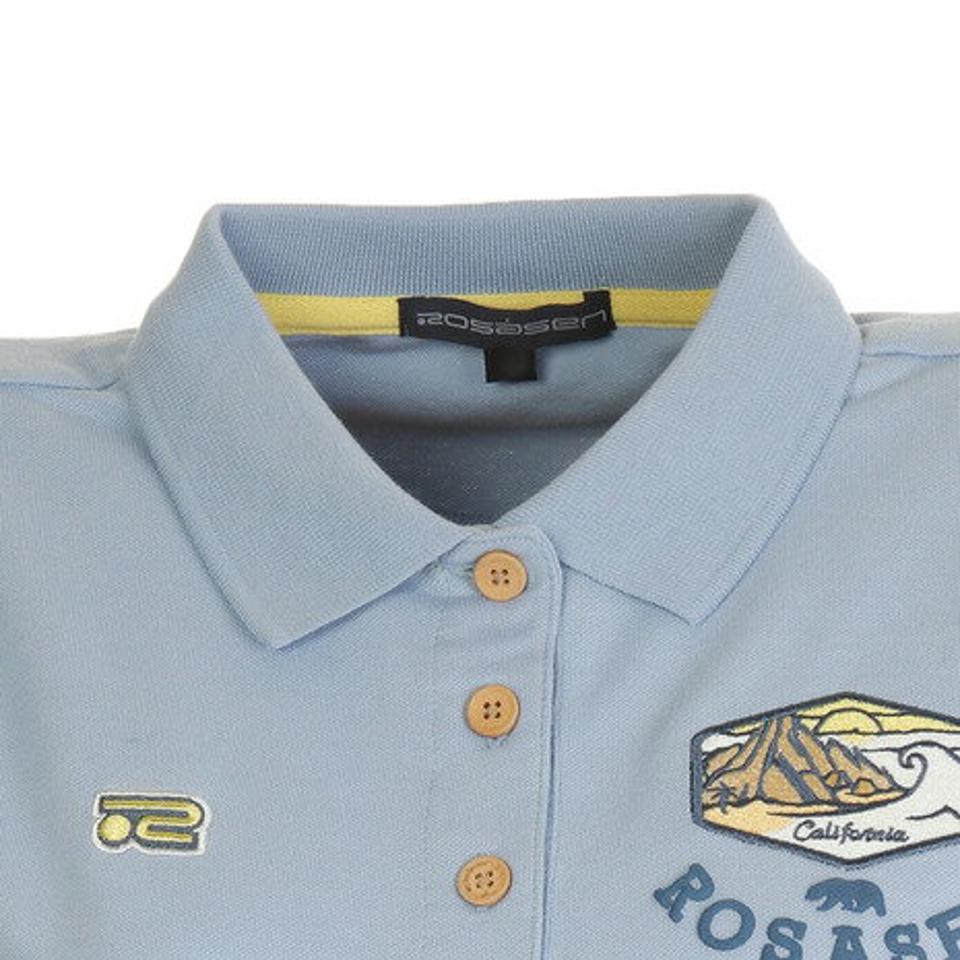 ROSASEN ゴルフウェア ロゴ盛半袖シャツ 045-22244-091 (レディース)