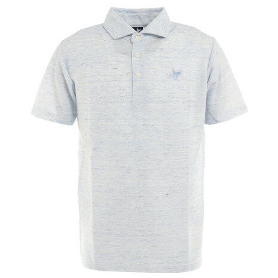 クランク（CLUNK）（メンズ）ゴルフウェア 春夏 吸汗速乾 高通気 ライン 半袖ポロシャツ CL5MTG15 SAX