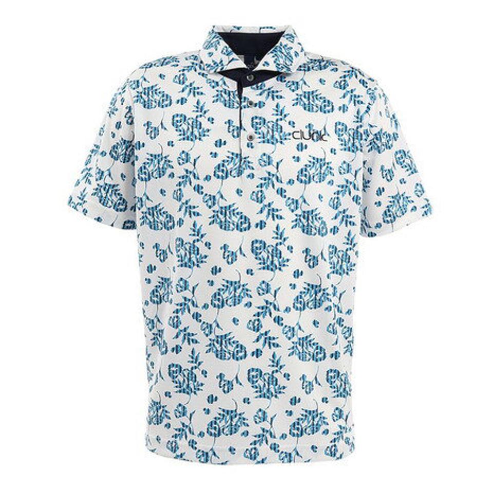 クランク（CLUNK）（メンズ） ゴルフウェア ストライプフラワーポロシャツ CL5MTG12