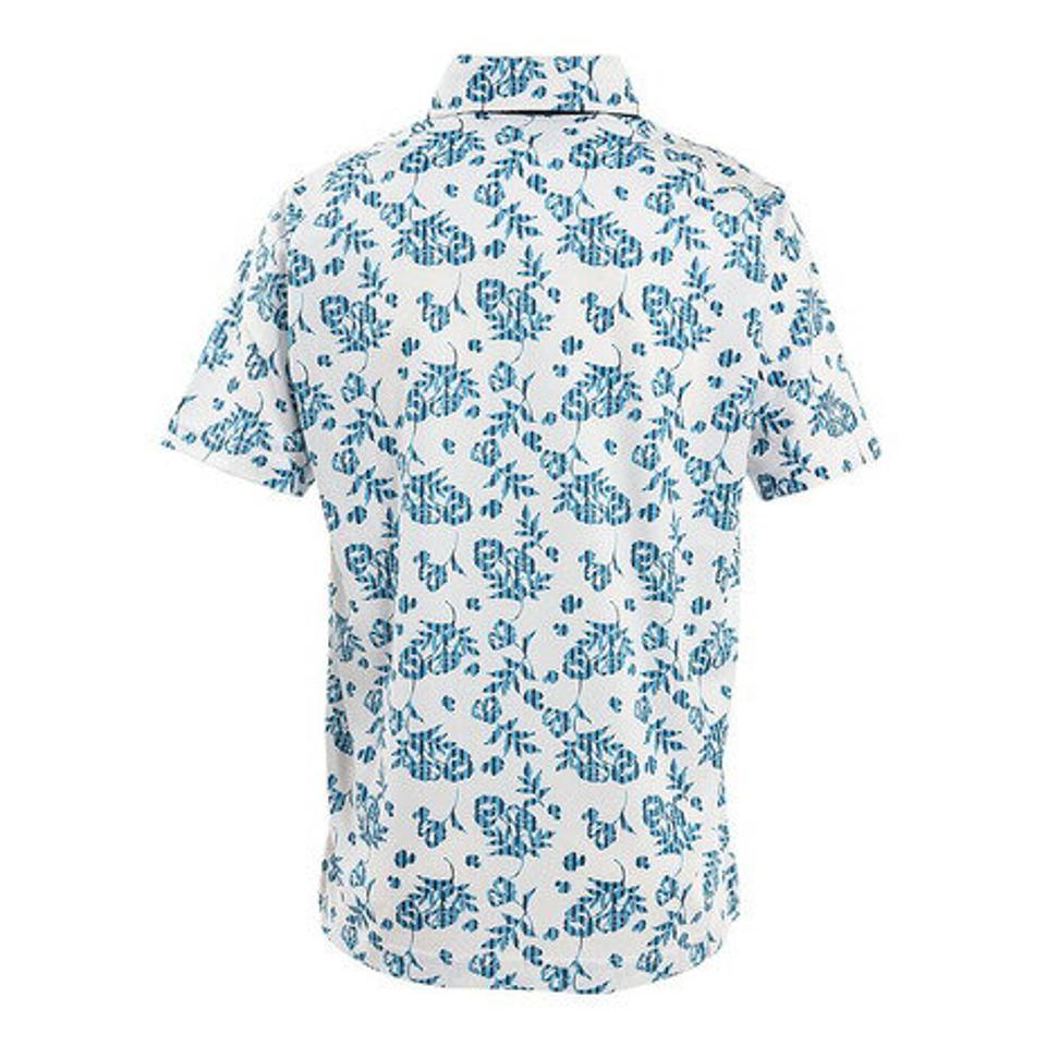 クランク（CLUNK）（メンズ） ゴルフウェア ストライプフラワーポロシャツ CL5MTG12