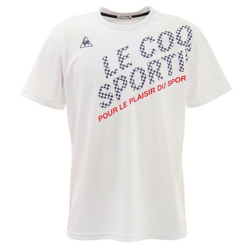 【10％OFFクーポン 3/15まで】ルコック スポルティフ（Lecoq Sportif）（メンズ）半袖シャツ QMMPJA13XB WHT