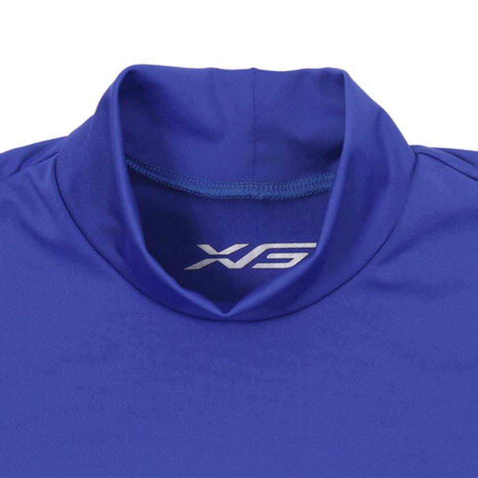 エックスティーエス（XTS） 野球 アンダーシャツ ジュニア ストレッチハイネック 長袖 インナー シャツ 724G6ES4170 青 （キッズ）