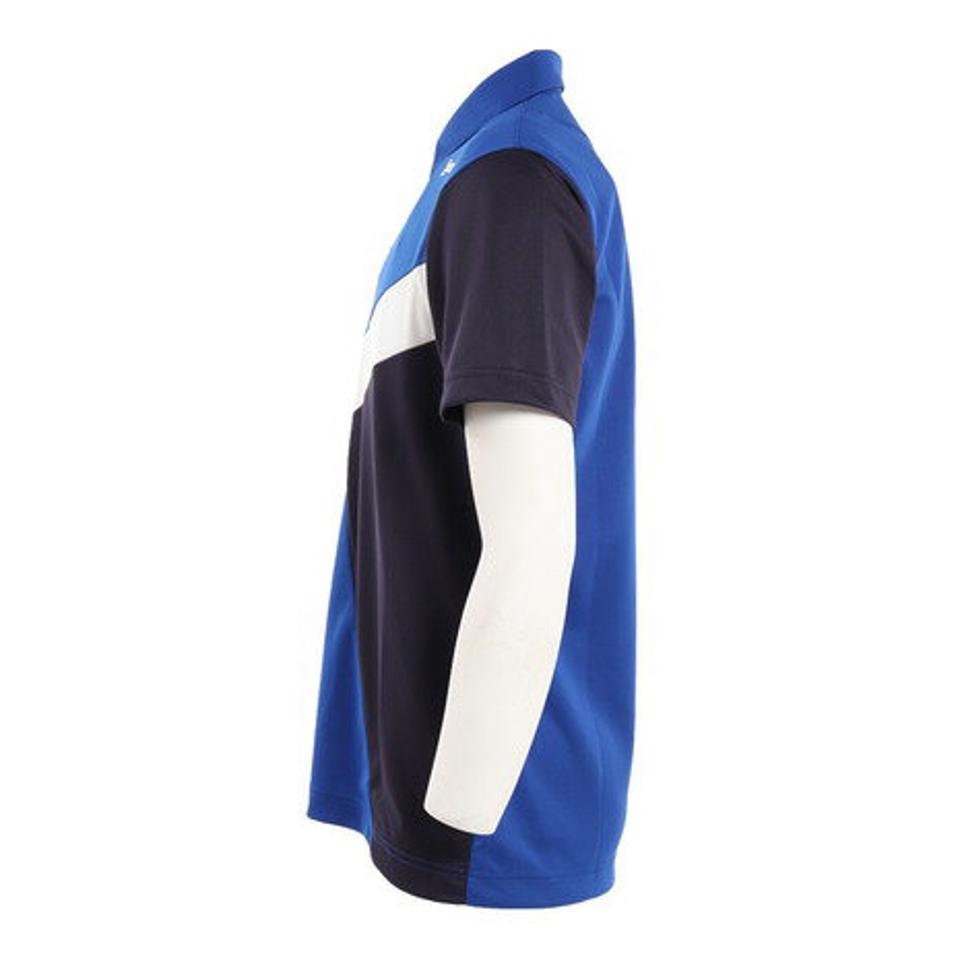 【5点以上で10%OFFクーポン 11日1:59まで】スリクソン（SRIXON） ゴルフウェア 春夏 吸汗速乾 UVカット カラーブロック プロモデル 半袖ポロシャツ RGMTJA20 BL00 （メンズ）