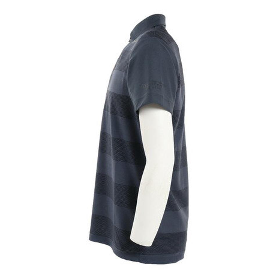 【5点以上で10%OFFクーポン 11日1:59まで】スリクソン（SRIXON） ゴルフウェア 春夏 吸汗速乾 UVカット ディンプルボーダー 半袖ポロシャツ RGMTJA09 GY00 （メンズ）