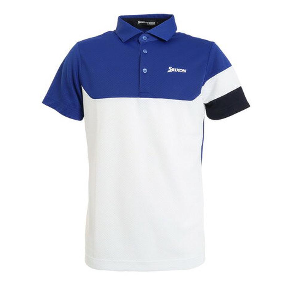 【5点以上で10%OFFクーポン 11日1:59まで】スリクソン（SRIXON） ゴルフウェア ICEBLASTカラーブロックシャツ RGMTJA06 BL00 （メンズ）