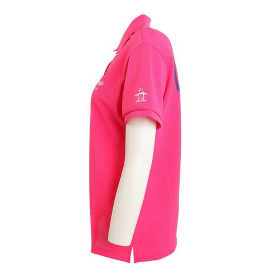 マンシングウエア（MUNSING WEAR） ゴルフウェア 吸汗速乾 UVカット Coolist D-Tec ストレッチ鹿の子 スリーポイント 半袖ポロシャツ MGWTJA04CH PK00 （レディース）