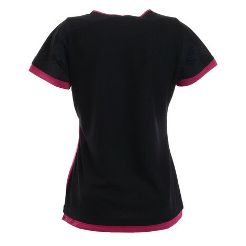 【10%OFFクーポン 対象ウェア2点以上購入で 5/5まで】パシフィック（PACIFIC） テニスウェア レディース ドライプラス CA ボーダーシャツ PT20FW464 NVY （レディース）