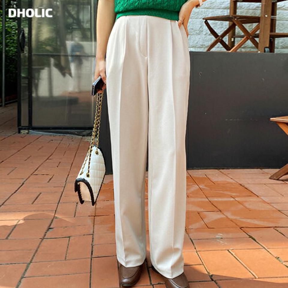 ツータックワイドスラックス・全3色・t67297 レディース 【pt】韓国ファッション ボトムス ロング ロングパンツ スラックスパンツ スラックス ツータック ワイド ストレート 無地 シンプル 体型カバー フェミニン カジュアル 春 秋