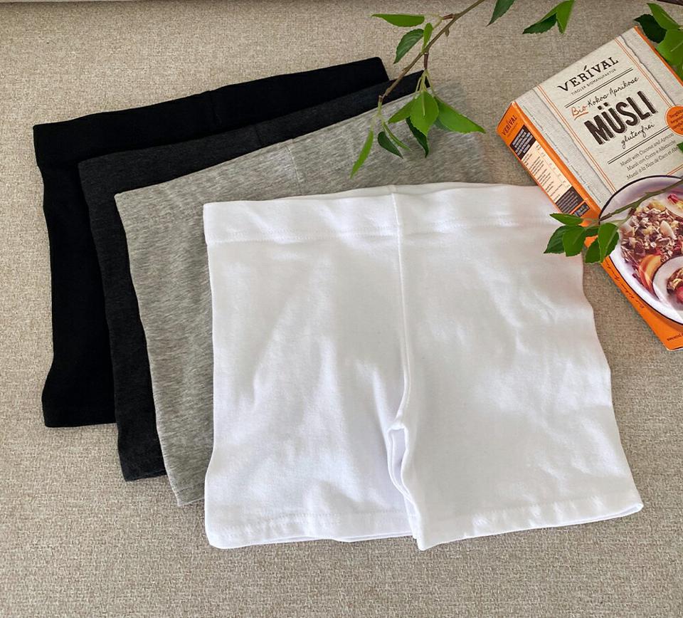 ウエストゴムインナーパンツ・全4色・t67304 レディース 【uw】韓国ファッション アンダーウェア パンツ インナーパンツ ウエストゴム テクスチャー ショート丈 大人 無地 ベーシック シンプル 春 秋