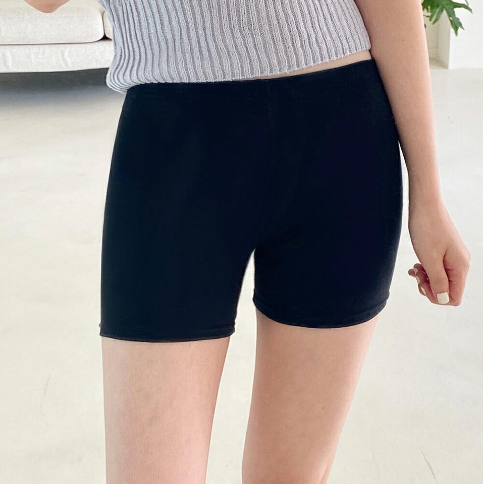 ウエストゴムインナーパンツ・全4色・t67304 レディース 【uw】韓国ファッション アンダーウェア パンツ インナーパンツ ウエストゴム テクスチャー ショート丈 大人 無地 ベーシック シンプル 春 秋