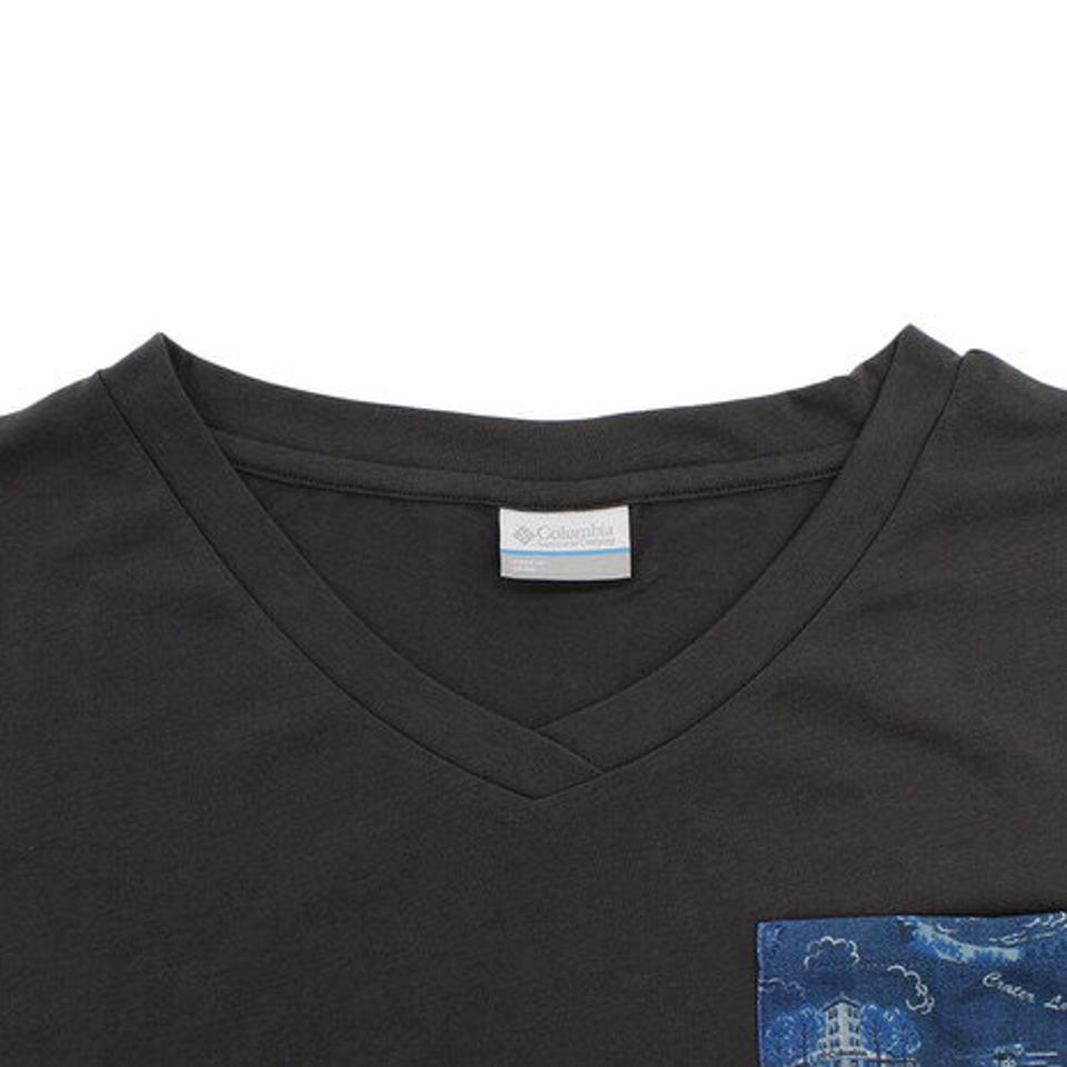 コロンビア（Columbia） YELLOW BLUFF tシャツ 半袖 PL3215 011 チャコールグレー 胸ポケット （レディース）