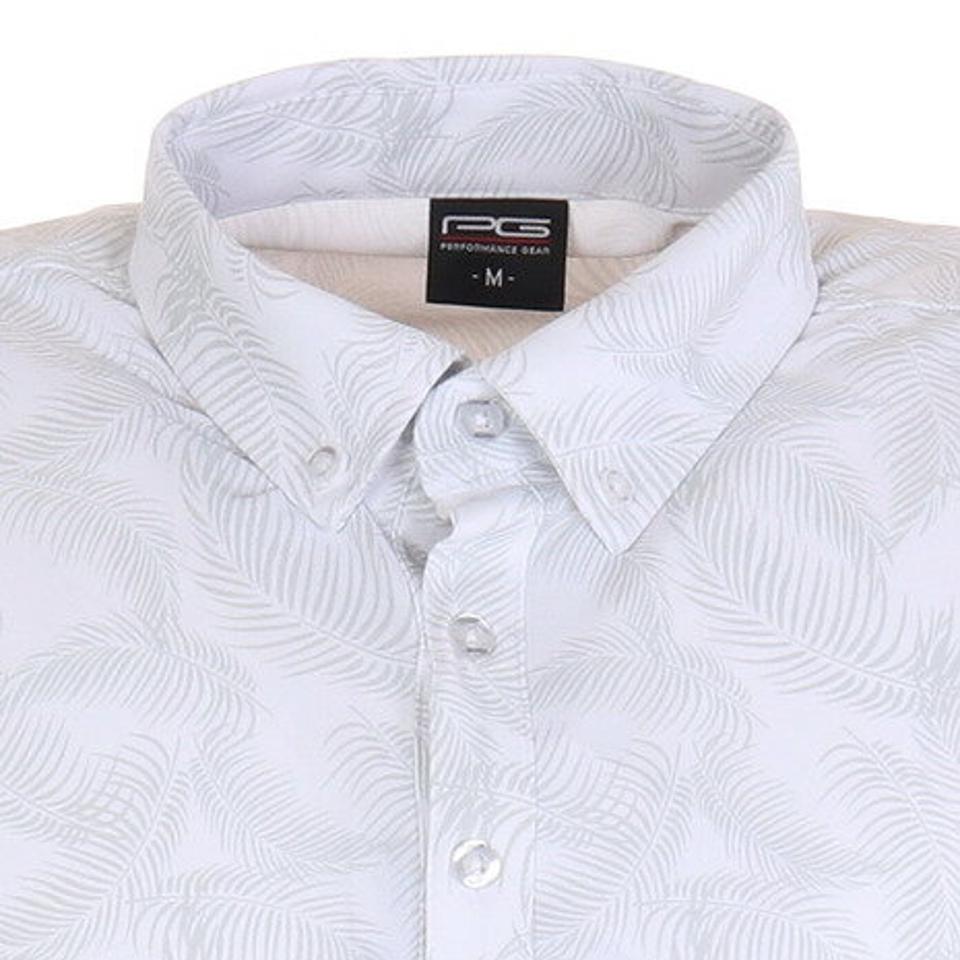 パフォーマンスギア（PG） ゴルフ ポロシャツ リーフ柄ポロシャツ 403PG21HD0002-WHT （メンズ）