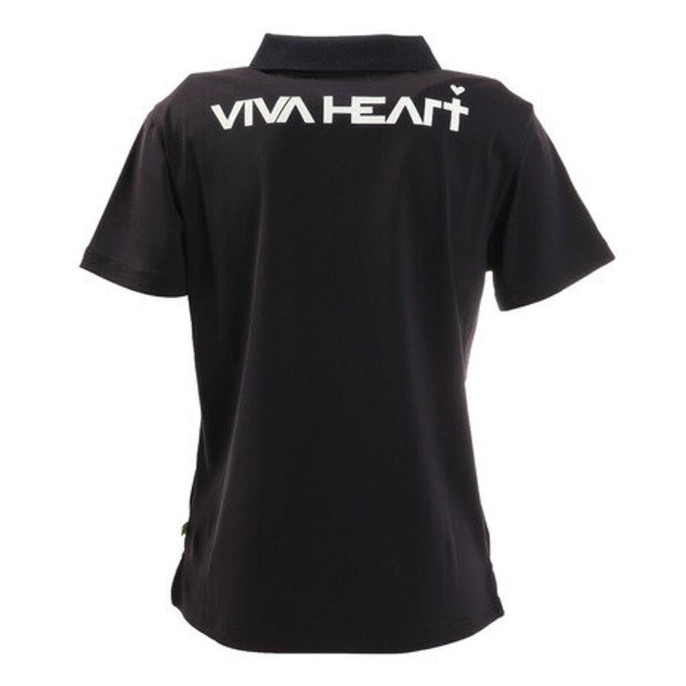ビバハート（VIVA HEART）（レディース）ゴルフウェア プロ企画 メッセージ半袖ポロシャツ 012-24441-098　 プロ着用モデル