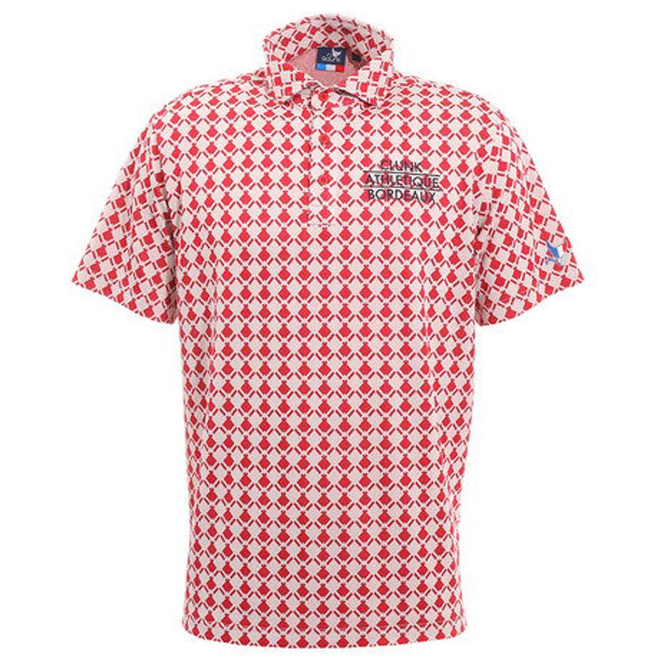 クランク（CLUNK） ゴルフウェア ジャガードポロシャツ CL5HTG02 RED （メンズ）