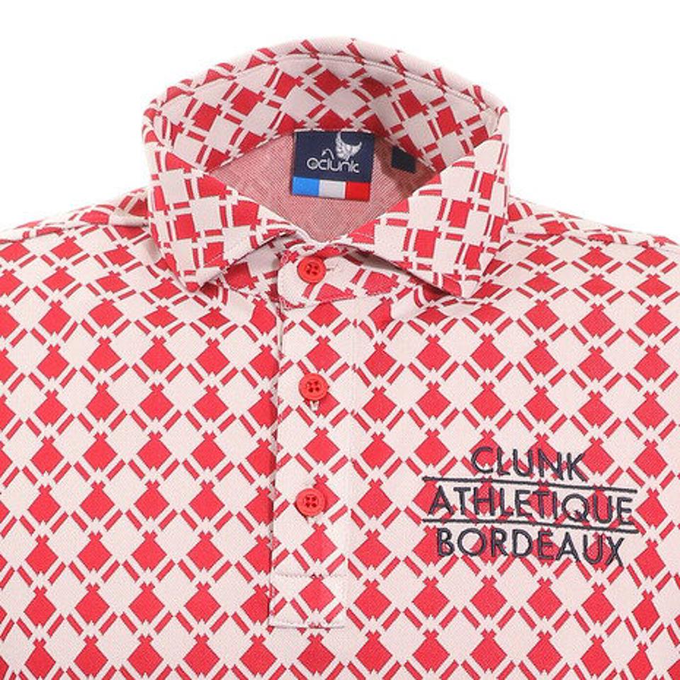 クランク（CLUNK） ゴルフウェア ジャガードポロシャツ CL5HTG02 RED （メンズ）